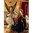 thumbnail image 2 of Schongauer, Martin 19x24 Gold Ornate Wood Framed with Double Matting Museum Art Print Titled - The Annunciation, 2 of 4