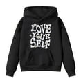thumbnail image 4 of Ccpelsie Kids Tie Dye Sweatshirt Girls Hooded Kangaroo Pocket Pullover Hoodies for Little/Big Girls(Black,13-14 Years), 4 of 4