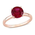 thumbnail image 1 of 2 3/8 Carat (ctw) Lab Created Ruby Solitaire Ring in 10K Rose Pink Gold, 1 of 5