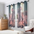 thumbnail image 6 of Halloween Scarecrow and Moon Semi Sheer Curtains for Living Room Bedroom Set of 2 Insulated Window Drapes, 6 of 6