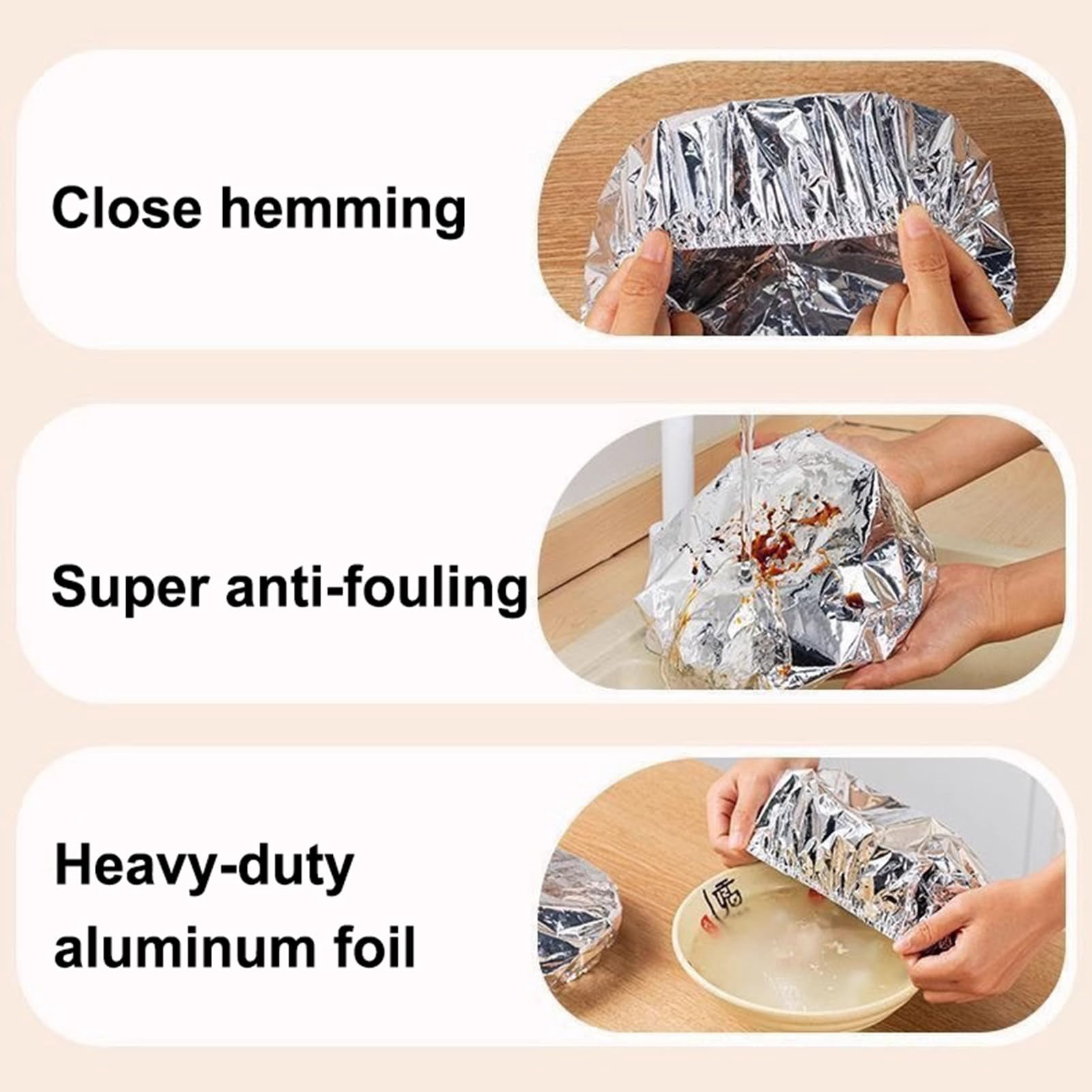 Aluminum Foil Heat Retaining Covers Elastic Edge Reusable Food Wrap Lids for Bowls Plates and Leftover Storage