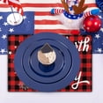 thumbnail image 5 of Qocolhg Independence Day Placemats, Cotton Linen Memorial Day Table Mats Non-Slip Washable American 4th of July Veterans Day Stars Plaid Placemat for Holiday Party Kitchen Dining Table Decor, 5 of 5