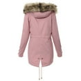 thumbnail image 3 of GaThRRgYP Coats for Women Plus Size,Womens Outwear Jackets Winter Fashion 2025,Women's Warm Coat Jacket Outwear Fur' Lined Trench Winter Hooded Thick Overcoat Pink XXL, 3 of 6