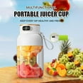 thumbnail image 5 of Multifunctional Portable Juicer Cup With Digital Display, Self-Cleaning Portable Juicer Cup, 42oz Portable Blender for Shakes and Smoothies, USB Rechargeable, 10 Blades (White), 5 of 8