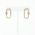 thumbnail image 6 of Pave Carabiner Lock Stud Earring, 6 of 9
