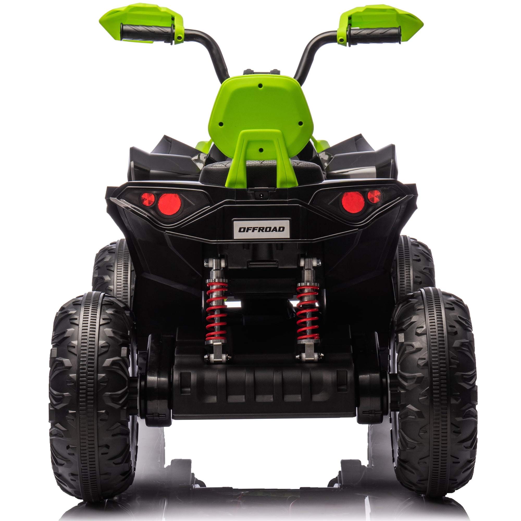 Joyracer 12V Kids Ride On ATV, 2* 45W Motor 4.5AH Battery Powered Electric Vehicle w/ LED Lights, High & Low Speed,Music, Spring Suspension, Ride on Car 4 Wheeler Quad for Boys & Girls,Green