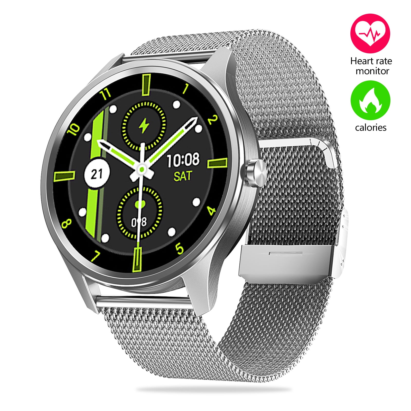 TSV Smart Watch for Men Women, IP67 Waterproof Smartwatch Compatible with iPhone Samsung Android