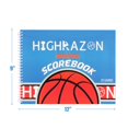 HIGHRAZON Basketball Scorebook, 35 Games for Scorekeepers, Basketball