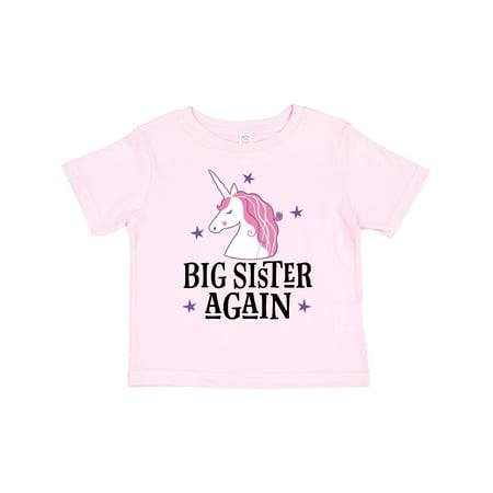 

Inktastic Big Sister Again Unicorn Girls Toddler T-Shirt