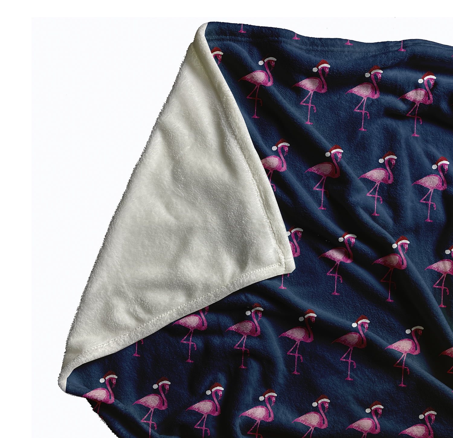 Simply Daisy Snow Bird Pattern 60" x 80" Christmas Throw Blanket, Navy