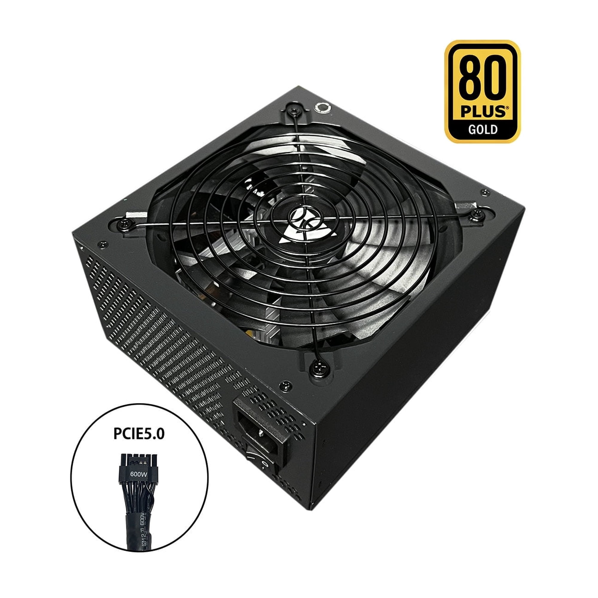 Apevia ATX-PR850W PCIe 5.0 & ATX 3.0 Ready Prestige 850W 80+ Gold Certified, Gen 5 12VHPWR Connector, Active PFC ATX Gaming Power Supply