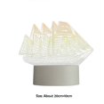 thumbnail image 3 of Desk Gift Acrylic Decor Night Warm Bedroom Lamp White USB Light Table 3D LED LED light, 3 of 4