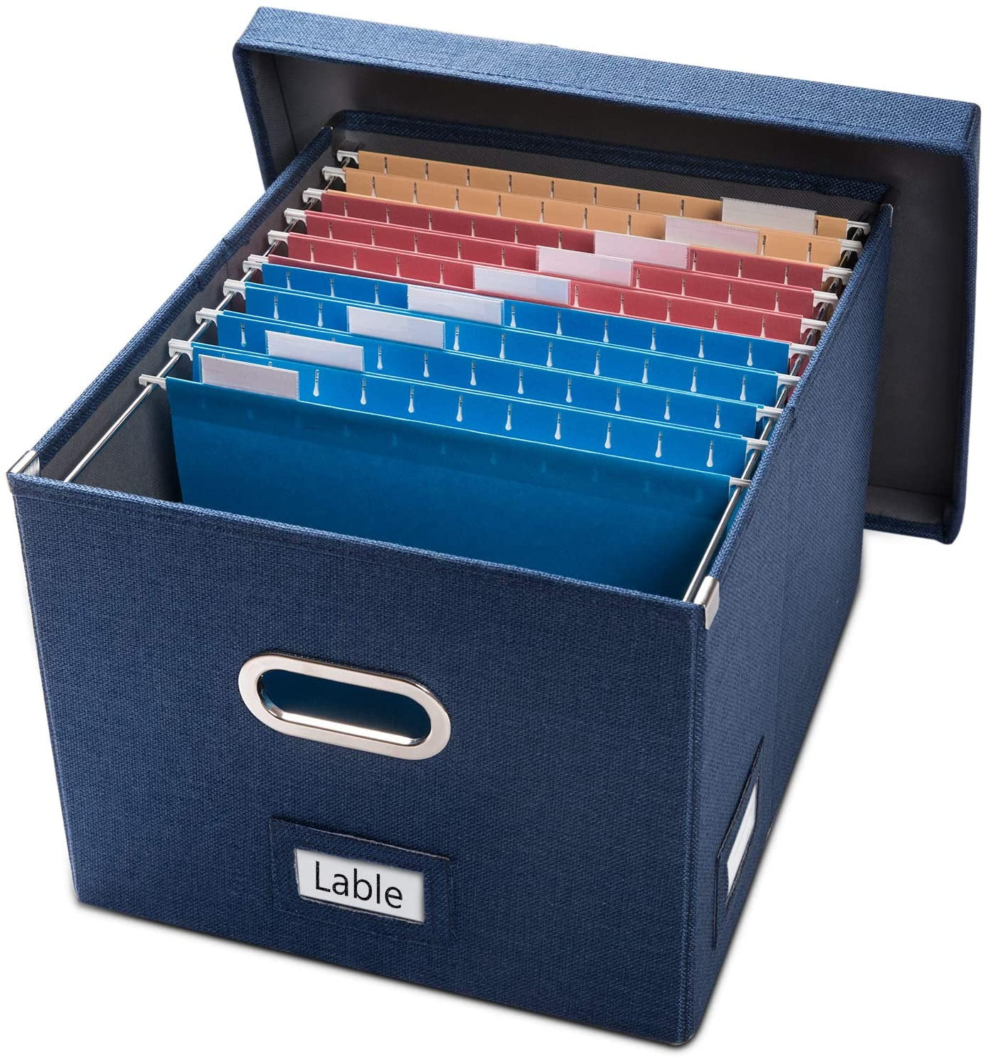 Collapsible Decorative File Organizer Box Navy UK Ubuy