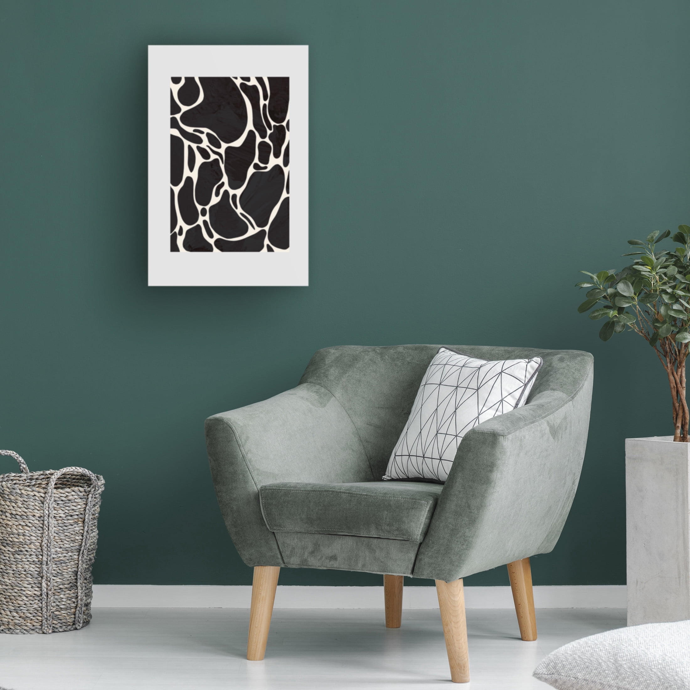 Canvas Wall Art - Pictufy Studio 'Giraffe Grey' Wall Art for Living Room, Bedroom, or Office Décor by Trademark Fine Art - 22 x 32 Inches