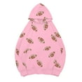 thumbnail image 4 of Chandail à Capuche Imprimé à Manches Longues pour Femmes, Fermeture Éclair, Léger, Rose m, 4 of 5