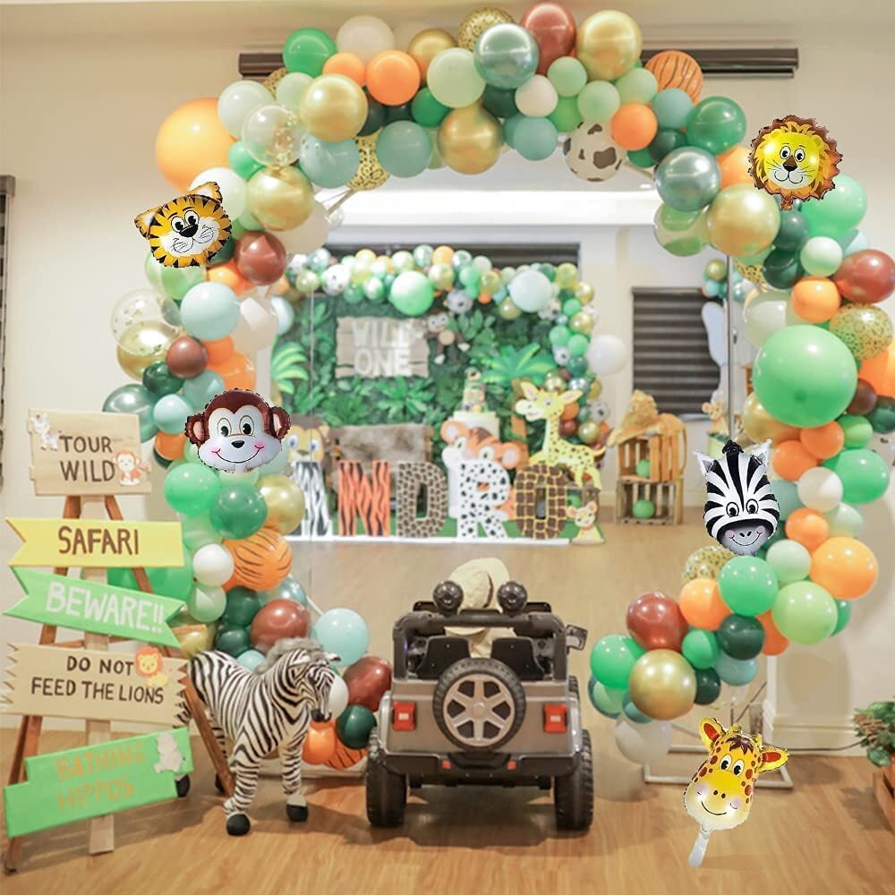 Dropship 109pcs Jungle Animal Balloons Garland Arch Kit Jungle Safari Party  Supplies Favors Kids Birthday Party Baby Shower Boy to Sell Online at a  Lower Price