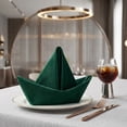 thumbnail image 2 of Unique Bargains 12 Pack Soft Durable Velvet Cloth Napkins for Parties Dark green 18"x18", 2 of 6