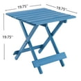 thumbnail image 2 of Folding Square Table,Portable Outdoor Solid Wood Table for Space-Saving,Patio,Blue, 2 of 7