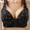 Black-1, variant on Wirefree Bras for Women, Plus Size Front Closure Printed Bra Wirefree Extra-Elastic Bra Adjustable Shoulder Straps Everyday Bras 36B/C-46B/C
