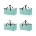 thumbnail image 2 of 4 Pack Extra Large Heavy Duty Moving Bags with Reinforced Zipper & Wide Handles, Moisture-Resistant Storage Bins Packing Cubes for Clothes, College Dorm, Travel, and Home Organization, Mint Green, 2 of 6