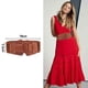 thumbnail image 2 of Cinturones anchos para mujer, cinturón elástico con hebilla, cinturón elástico tipo corsé para vestido, largo 78 cm, ancho 7,5 cm, 2 of 7