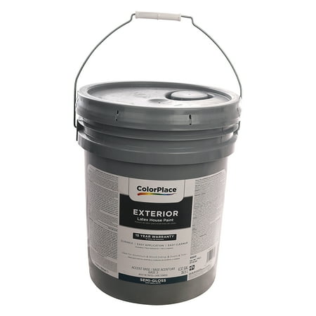 ColorPlace Exterior Latex House Paint, Semi Gloss, 5 Gallon