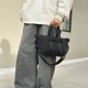thumbnail image 3 of Mujeres Bolso Hombro Color Sólido Bolso Bolso Masa Nylon Al Aire Libre (negro), 3 of 8