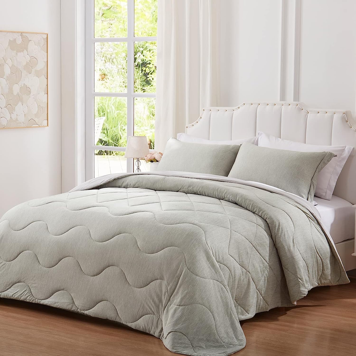 Arctic Breeze Cooling Comforter Set All Season Down Alternative Bed Set with Lightweight Cool