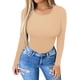 thumbnail image 2 of Xishao Women's Round Neck Short Sleeve T Shirts Basic Bodysuits Xishao ropa, 2 of 2