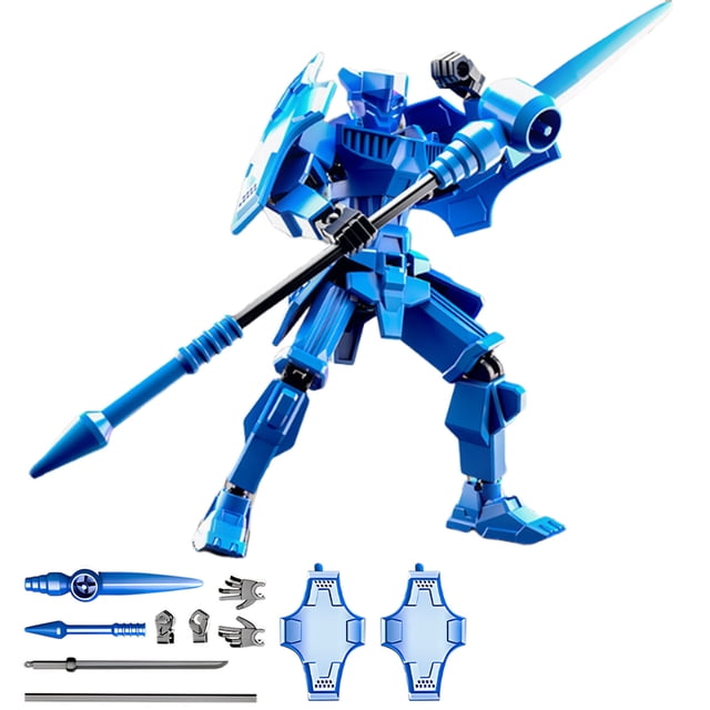 A Interactive Robot Model Assembly Set With Slow Rebound Joints And Weapon Attachments For Childrens Cognitive Development And Hands On Fun
