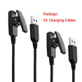 thumbnail image 4 of 2Pack Compatible with Garmin Approach S20/G10 Forerunner 235/35/64/230/630/645/645 Music/735XT/Vivomove HR/Lily Smart Watch Replacement Charger Charging Clip Sync Data Cable, 4 of 5