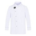 thumbnail image 4 of HBFAGFB Mens Long Sleeve T Shirts Work Clothes Light and Breathable Restaurant Button Tops White Size XXXXL, 4 of 4