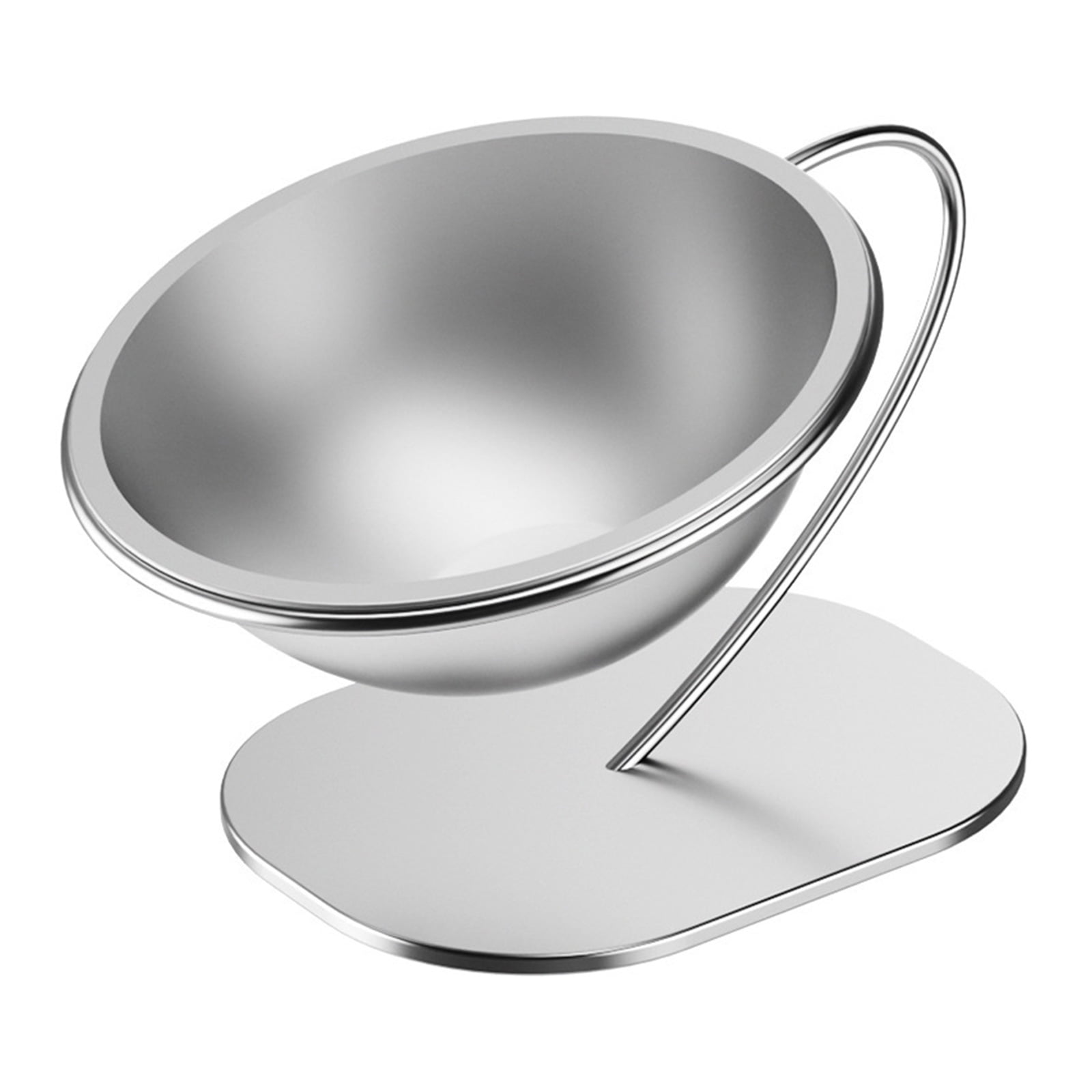 Stainless Steel Tilted Pet Bowl Elevated Feeders Dish NonSlip Design with 15 Degree Angles For Pet Easy Eating
