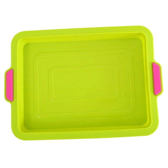 Silicone Bakeware with Handles Rectangular Baking Pan Non-stick Baking Handles Rectangular Home Sheet Baking Tools for Home Restaurant Dessert Shop