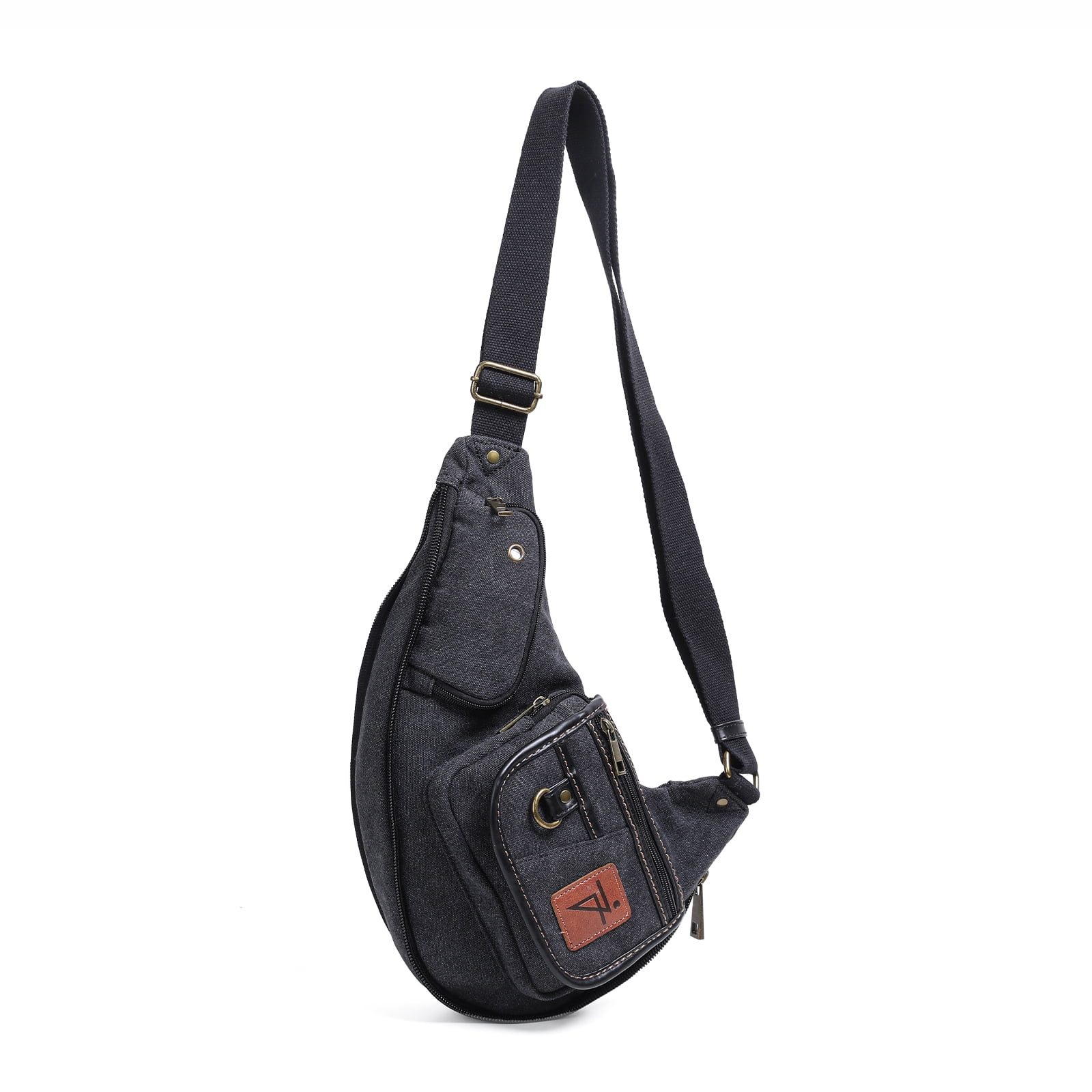 Canvas Zipper Shoulder One Strap Sling Bag for Men's, Travel, Hiking Daypack, Juzar Tapal Collection