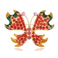 thumbnail image 1 of Fiery Fire Ruby Red Crystal Rhinestone Butterfly Jewelry Pin Brooch, 1 of 4