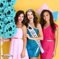 thumbnail image 7 of PMU 100 Pcs Graduation Balloons PartyTex 11 inch Premium Turquoise with All-Over Print Black Grad Caps-Confetti and Streamers Graduation Party Decorations, 7 of 7