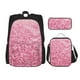 thumbnail image 1 of Easygdp Pink Glitter Mochila para Niños y Niñas con Set de Caja de Almuerzo y Estuche para Lápices 3 en 1, Mochila Escolar Estampada para Adolescentes, 1 of 7