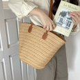 Casual Woven Beach Straw Handbags Luxury Designer Women Shopper