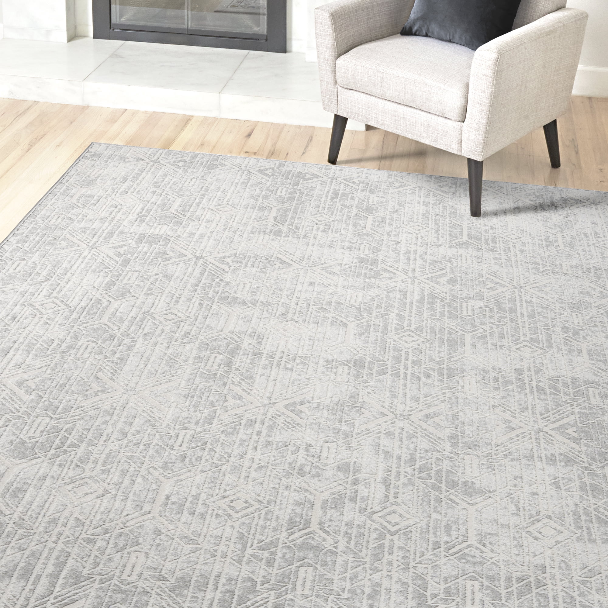Gertmenian Ethan Marion Modern Abstract Ivory Indoor Area Rug, 9x13