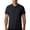 ZA-Black collar shirt, variant on Mens Henley Shirts Short Sleeve Casual Summer Basic T-Shirts 2 Button Solid Collarless Shirts for Work Business