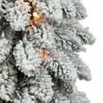 thumbnail image 3 of Pre-Lit 5' Flocked Pencil Alpine Artificial Christmas Tree with 70 Lights, Green, 3 of 5