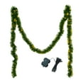 thumbnail image 2 of 16.5FT Artificial Christmas Garland with LED String Lights Battery Operated Greenery Garland for Indoor Outdoor Stair Railing Mantle Home Holiday Party Wedding Xmas Decorations(Batteries Not Included, 2 of 6