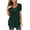 Green, variant on Hide Belly Tops for Women Solid Color Crewneck Blouses Trendy Button up Short Sleeve Tshirts Dressy Casual Pleated Shirt