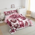 thumbnail image 3 of Castle Fairy Teens Fashion High Heels Twin Comforter Sets,Romantic Flower Rose Bedding Set, 3 of 8