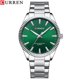 thumbnail image 1 of Reloj Masculino Casual Curren 8425 Plateado con Fondo Verde, 1 of 3