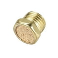 thumbnail image 3 of Unique Bargains Sintered Bronze Exhaust Muffler G1/4 - Flat Body Air Muffler Air Flow Speed Controller Brass Flow Control Muffler 5pcs, 3 of 3