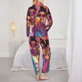 thumbnail image 3 of Pajamas for Women Set - Hip Hop People No.110 Comfy Long Sleeve Button Up Pajama Sets for Women 2 Piece, Soft Sleepwear Nightwear Pjs Lounge Sets for Women with Pockets, 3 of 6
