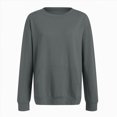 thumbnail image 6 of Towmus Casual Womens Sweatshirts Crewneck Long Sleeve Solid Tunic Tops Oversized Pullover Solid Sweatshirt for Women, 6 of 6