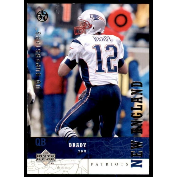 Tom Brady Card 2002 UD Superstars #38
